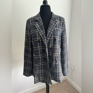 Heartloom Plaid Blazer. Size L.